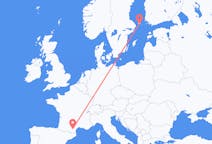 Flyrejser fra Mariehamn, Åland til Carcassonne, Frankrig