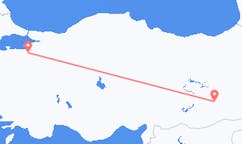 Flyreiser fra Bursa, Tyrkia til Diyarbakir, Tyrkia
