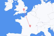 Flyg från Clermont-Ferrand, Frankrike till London, England