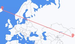 出发地 中国敦煌目的地 冰岛埃伊尔斯塔济的航班