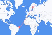 Flyreiser fra Maceió, Brasil til Åbo, Finland