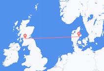 Loty z Aarhus, Dania z Glasgow, Szkocja