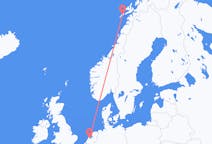 Flyreiser fra Leknes, Norge til Amsterdam, Nederland