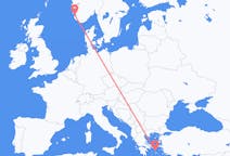 Flyg från Stavanger, Norge till Mykonos, Grekland