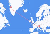出发地 意大利里米尼目的地 格陵兰坎格鲁斯苏克的航班