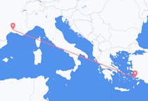 出发地 法国从 尼姆目的地 土耳其哈利卡那索斯的航班