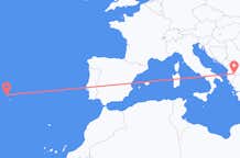 Flyreiser fra Ponta Delgada, Portugal til Ohrid, Nord-Makedonia