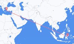 出发地 印度尼西亚卢武克目的地 希腊科斯岛的航班