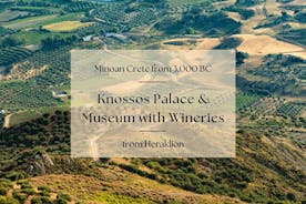 Minoan Creta de 3.000 aC: Palácio e Museu de Knossos com vinícolas de Heraklion