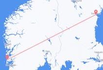 Fly fra Sundsvall til Haugesund