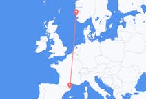 Flyg från Girona, Spanien till Haugesund, Norge