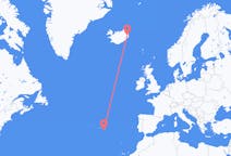 Flyreiser fra Egilsstaðir, Island til Ponta Delgada, Portugal