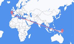 出发地 巴布亚新几内亚图菲目的地 西班牙圣地亚哥 － 德孔波斯特拉的航班