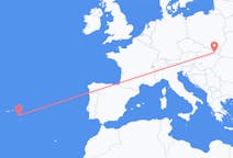 Loty z Ponta Delgada, Portugalia do Koszyc, Słowacja