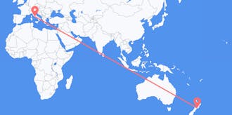 Flights from New Zealand to Italy