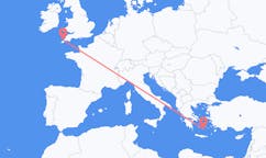 Flights from Newquay, England to Santorini, Greece