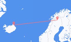 Loty z Thorshofn, Islandia do Kiruny, Szwecja