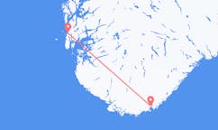 Flyreiser fra Haugesund, Norge til Kristiansand, Norge
