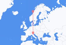 Flights from Rørvik, Norway to Bologna, Italy