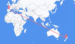 出发地 新西兰新普利茅斯目的地 西班牙毕尔巴鄂的航班