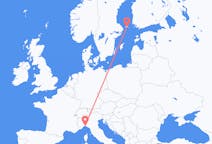 Flyrejser fra Genova til Mariehamn