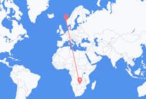 Flyg från Victoria Falls, Zimbabwe till Florø, Norge