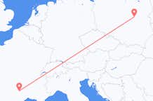 Flyg från Rodez, Frankrike till Warszawa, Polen