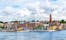 Photo of the city center and the port of Helsingborg in Sweden.