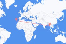 Flyg från Rangoon, Myanmar (Burma) till Funchal, Portugal