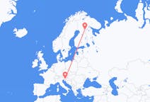 Flyreiser fra Kuusamo, til Ljubljana