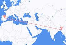 Flights from Aizawl, India to Madrid, Spain