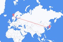 Flyg från Niigata, Japan till Trondheim, Norge