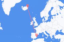 スペインのアリカンテから、アイスランドのエギルスタジルまでのフライト