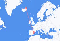 Loty z Alicante, Hiszpania do Egilsstaðir, Islandia