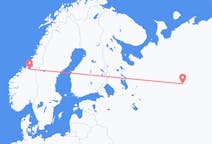 Fly fra Syktyvkar til Trondheim