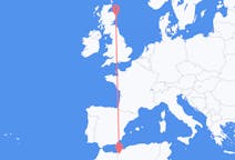 Flyg från Tlemcen, Algeriet till Aberdeen, Skottland