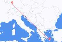ドイツのカールスルーエからから、ギリシャのナクソス島までのフライト