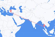 Flights from Kawthaung Township, Myanmar (Burma) to Antalya, Turkey