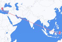 인도네시아 암본, 말루쿠에서 출발해 그리스 플라카로(으)로 가는 항공편