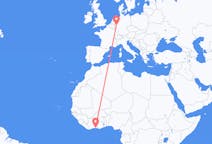 Flyreiser fra Abidjan, Elfenbenskysten til Köln, Tyskland