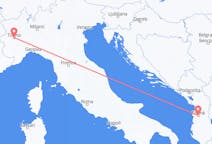 Vluchten van Turijn naar Tirana