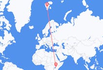 Flights from Kisumu to Svalbard
