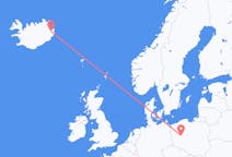 出发地 波兰波兹南目的地 冰岛埃伊尔斯塔济的航班