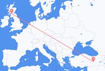 Vluchten van Glasgow, Schotland naar Elazig, Turkije