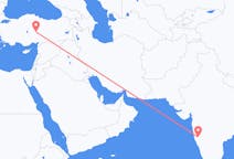Vluchten van Kolhapur, India naar Kayseri, Turkije