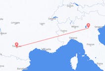 Flyrejser fra Verona, Italien til Toulouse, Frankrig