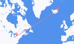 Flights from the city of Buffalo, the United States to the city of Egilsstaðir, Iceland