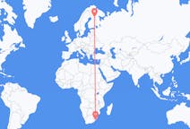 Flyreiser fra Margate, KwaZulu-Natal, Sør-Afrika til Kuusamo, Finland
