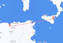 Flyg från Sétif, Algeriet till Catania, Italien