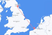 Flyg från Ostend till Durham, England